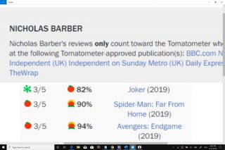 Nicholas Barber - oceny na RT