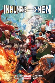 Inhumans kontra X-Men - okładka