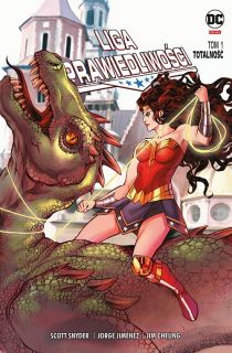 Liga Sprawiedliwości. Totalność, tom 1 – polska okładka Wonder Woman Kraków
