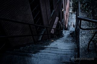 Schody, po których wchodzi i z których schodzi Arthur, przywodzą na myśl pamiętne schody z Georgetown, pokazane w filmie „Egzorcysta”. 