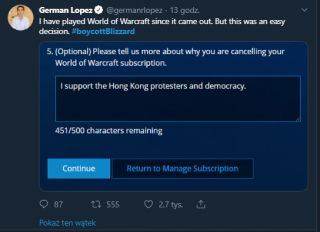 #BoycottBlizzard - reakcje graczy