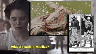 W sekwencji otwierającej drugiego odcinka pojawia się stenotypistka o nazwisku Mueller. W dalszej części epizodu, w sekcji „American Hero Story” widzimy ciało niemieckiego kulturysty, Ralfa Mollera. Nocny Puchacz i inni Strażnicy początkowo wierzyli, że ten ostatni to Zakapturzona Sprawiedliwość – ostatecznie okazało się, że Moller był seryjnym mordercą. Na razie nie jest jasne, czy zbieżność nazwisk obu postaci jest przypadkowa. 