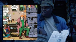 Postać sprzedawcy gazet z 2. odcinka przywodzi na myśl swój komiksowy pierwowzór. 