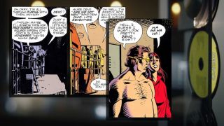 Gdy Laurie wraca do swojego mieszkania, głosem aktywuje odtwarzacz płyt CD – „Włącz Devo”, po czym Blake wypowiada tytuł odcinka „She Was Killed by Space Junk”. To fragment utworu „Space Junk” zespołu Devo, popularnej w latach 80. kapeli z nurtu New Wave. Laurie była jej fanką już w komiksach. 