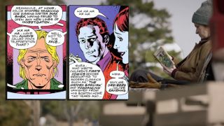 Na początku 4. odcinka widzimy, że pani Clark czyta książkę zatytułowaną „Fogdancing”. W komiksach o Strażnikach jej autorem był Max Shea, ten sam, który napisał także „Tales of the Black Freighter”, komiks, którego motywy niejednokrotnie pojawiały się na kartach historii. Sam Shea pomagał Ozymandiaszowi w stworzeniu gigantycznej kałamarnicy (warto dodać, że nie wiedział o jej prawdziwym przeznaczeniu); ostatecznie zginął, gdy jego mocodawca, chcąc ukryć swoje zamiary, wysadził w powietrze łódź ze współpracownikami.