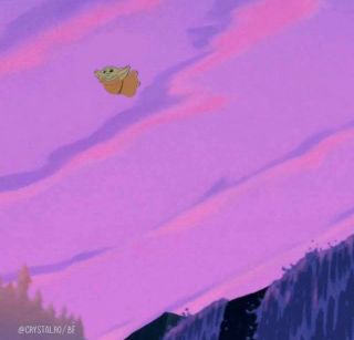 Baby Yoda - księżniczka Disneya