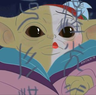 Baby Yoda - księżniczka Disneya