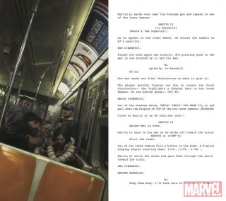The Marvel's Spider-Man Script Book