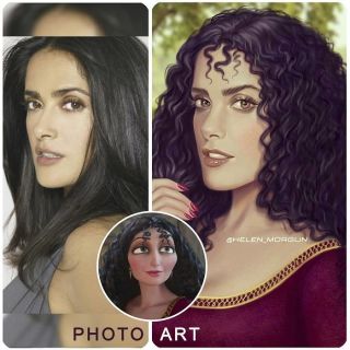 Salma Hayek jako Matka Gothel z Zaplątanych
