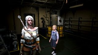 Geralt i Ciri w grze Resident Evil 2
