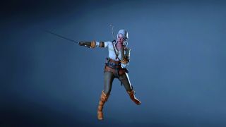 Geralt i Ciri w grze Resident Evil 2