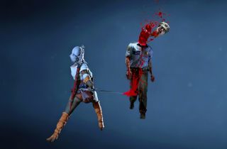 Geralt i Ciri w grze Resident Evil 2