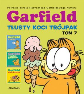 Garfield. Tłusty koci trójpak, tom 7 - okładka