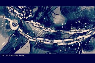 Storyboard sceny z Strzygą - Wiedźmin