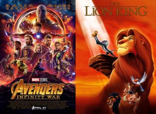 Avengers: Wojna bez granic (54% - ZWYCIĘZCA) vs. Król lew [1994] (46%)