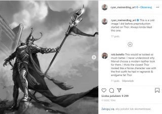 Loki - szkic koncepcyjny z filmu "Thor"