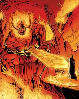 34. Surtur - Gigant Ognia, który w Ragnaroku miał zniszczyć cały Asgard za pomocą swojego miecza. Jego siła, szybkość i wytrzymałość znacznie przewyższają moce Thora, w dodatku potrafi on manipulować energią i materią. Niektórzy mawiają, że drzemie w nim siła tysiąca wybuchających gwiazd.
