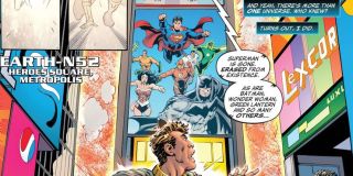 Ziemia-N52 – jej nazwa nawiązuje do zapoczątkowanej w 2011 roku komiksowej ery New 52. Możemy więc założyć, że planeta, na której rozgrywały się zasadnicze wydarzenia przez komiksowym Flashpointem, została unicestwiona.