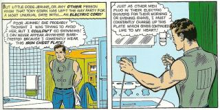 Nie tylko zbroja, ale i samo ciało Tony’ego jest doskonałym przewodnikiem prądu – Stark wielokrotnie korzystał z tego faktu, także w czasie problemów z instalacją ozdób świątecznych.   