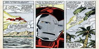 Stark już w latach 60. korzystał z opartych na technologii stealth narzędzi pozwalających mu kamuflować zbroję – strój oznaczony jako Model VII umożliwiał mu więc bycie w pełni niewidzialnym. Sęk w tym, że technologia ta zaczęła wpływać na układ nerwowy Tony’ego, dlatego musiał on zrezygnować z dalszych nad nią prac. 