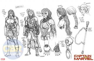 Lauri-ell w Captain Marvel #18 - szkic