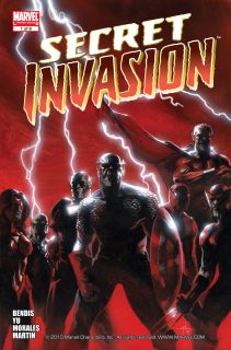 26. Tajna Inwazja (2007-2008; Brian Michael Bendis, Leinil Francis Yu) – zmiennokształtni Skrulle infiltrowali naszą planetę tak długo, że niekiedy przybierali tożsamość najsłynniejszych superbohaterów. Kapitalnie sprawdza się tu fabularny punkt wyjścia, który pokazuje, że atak na uniwersum Marvela może przebiegać zupełnie po cichu; element zaskoczenia wykorzystany w pełni.