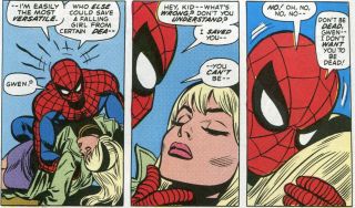 9. The Amazing Spider-Man: Śmierć Stacych (1973; Gerry Conway, Gil Kane) – ta historia nawet po blisko pół wieku od jej powstania wciąż szokuje fanów komiksów, na tyle mocno, że czerpią z niej choćby twórcy filmowi. Conway doskonale rozbił linię czasową na „przed” i „po” śmierci Gwen, umiejętnie wydobywając aspekt emocjonalny, jak również w nienachalny sposób pozwalając sobie na filozoficzną medytację na temat przemijania w rzeczywistości superbohaterów.