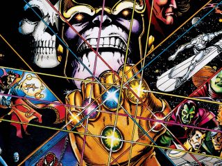 2. Rękawica Nieskończoności (1991; Jim Starlin, George Perez, Ron Lim) – ta opowieść po dziś dzień ma przeogromny wpływ na popkulturę, o czym zaświadcza choćby sukces opartych na jej podstawie filmów „Avengers: Wojna bez granic” i „Avengers: Koniec gry”. Dążenie Thanosa do zniszczenia połowy istnienia we wszechświecie w wersji Starlina ma w sobie olbrzymi ładunek emocjonalny; choć mnóstwo tu kosmicznych bitw i twistów fabularnych, gdzieś na najgłębszym poziomie „Rękawica” to tylko i aż historia miłosna…