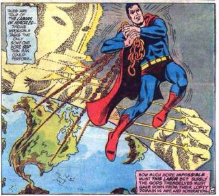 Superman rozrywa kontynenty