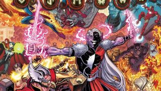 12. War of Realms (2019): Thor i inni herosi uniwersum musieli tu zatrzymać armię Malekitha; starcie rozlało się po wszystkich dziesięciu światach znanych z nordyckiej mitologii. Ciekawym rozwiązaniem stała się narzucona przez scenarzystów perspektywa, w ramach której praktycznie każdy superbohater musiał na własną rękę zmierzyć się w pojedynku o niebywale wysokiej stawce. 