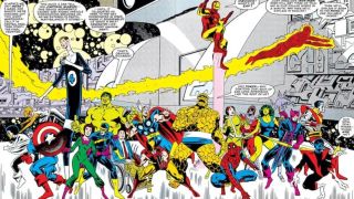 3. Tajne wojny (1984): Pierwszy crossover w historii Marvela, który na zawsze zmienił oblicze uniwersum. Herosi i złoczyńcy znaleźli się tu w rządzonym przez potężnego Beyondera Bitewnym Świecie, musząc walczyć ze sobą na śmierć i życie. Wydarzenie to tak mocno utkwiło w pamięci miłośników Domu Pomysłów, że jego rynkowy debiut uznaje się dziś za jedną z najważniejszych dat w całej historii firmy.    