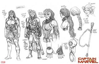 Captain Marvel #20 - szkic