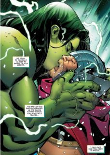 Thor i She-Hulk w trakcie bitwy z Mrocznymi Celestianami