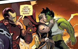 Thor i She-Hulk tuż po bitwie z Mrocznymi Celestianami