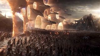 1. Otwierające się portale i finałowa bitwa z Thanosem – Avengers: Koniec gry