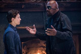 Nick Fury przypomina Spider-Manowi, że ten ostatni był już w kosmosie („Spider-Man: Daleko od domu” – kształt sekwencji wymyślił Samuel L. Jackson)