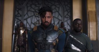 Killmonger mówi do królowej Ramondy „Cześć, ciociu” („Czarna Pantera” – zdanie do sceny dorzucił Michael B. Jordan)