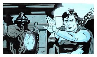 Superman - wcześniejsze prace Torresa zainspirowane filmem Richarda Donnera (najprawdopodobniej nie będą użyte w komiksie)