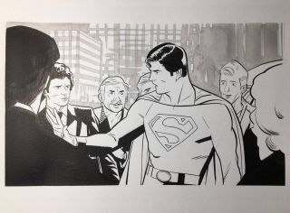 Superman - wcześniejsze prace Torresa zainspirowane filmem Richarda Donnera (najprawdopodobniej nie będą użyte w komiksie)
