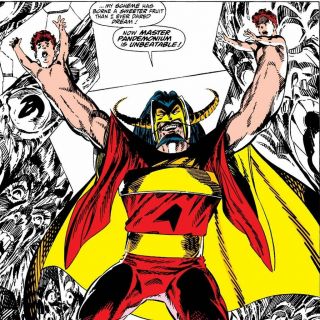 Agatha dusi Tommy’ego i Billy’ego przy pomocy wypuszczonych przez siebie wiązek energii. Scena ta przywodzi na myśl postać superzłoczyńcy Mastera Pandemonium (w komiksach powiązanego z postacią Mefisto), którego ręce niekiedy przybierały kształt dzieci-marionetek. 