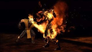 Klasyką  jest też "pieczenie" oponentów przez Skorpiona. Wojownik wykonuje ten ruch od wielu lat - czasami jako Fatality, innym razem jako Brutality. Zawsze jest to jednak niezwykle efektowne.