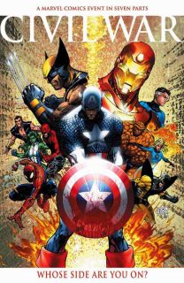 Na okładce komiksu „Civil War #1” Steve Rogers także pojawił się z zakrwawioną tarczą; wizerunek ten przypominał pozę Walkera z finału 4. odcinka.