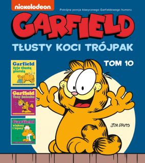  Garfield. Tłusty koci trójpak. Tom 10 - okładka