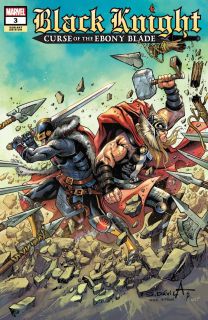 Black Knight: Curse of the Ebony Blade #3 - okładka alternatywna
