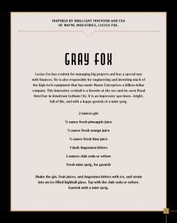 Gotham City Coctails - przepisy