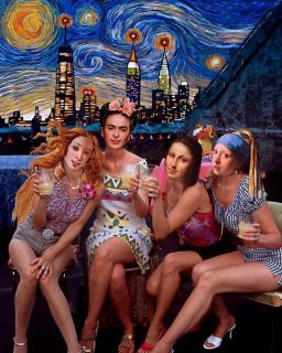 Malarstwo i popkultura kolaż