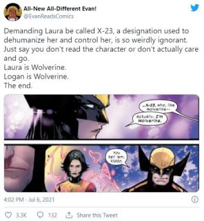 Dyskusja o Laurze Kinney na Twitterze