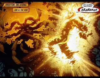 Klasyczny Loki walczył z Pustką w historii komiksowej „Siege”.