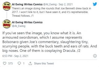 Al Ewing - wpis na Twitterze