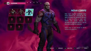Drax – strój Nova Corps powstały na potrzeby gry